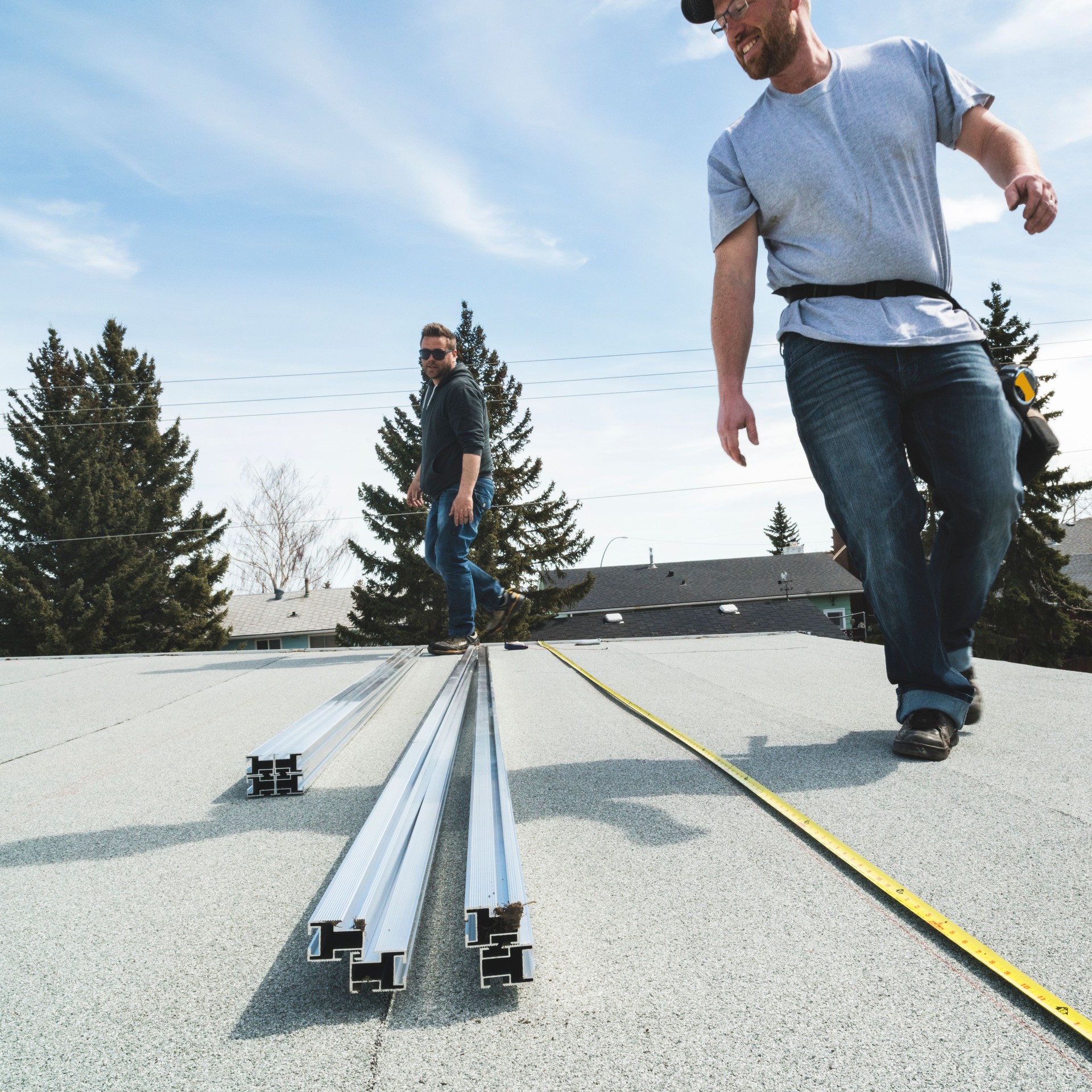 PBR Panel roof Installation - Measuring Module Layout